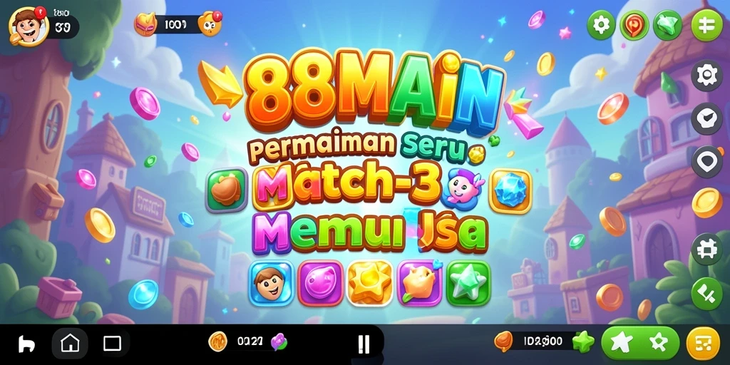 Gameplay seru dan menantang dari 88MAIN dengan Match-3.