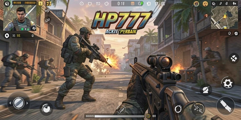 Tampilan gameplay menegangkan dari HP777 dengan aksi pertarungan intens.