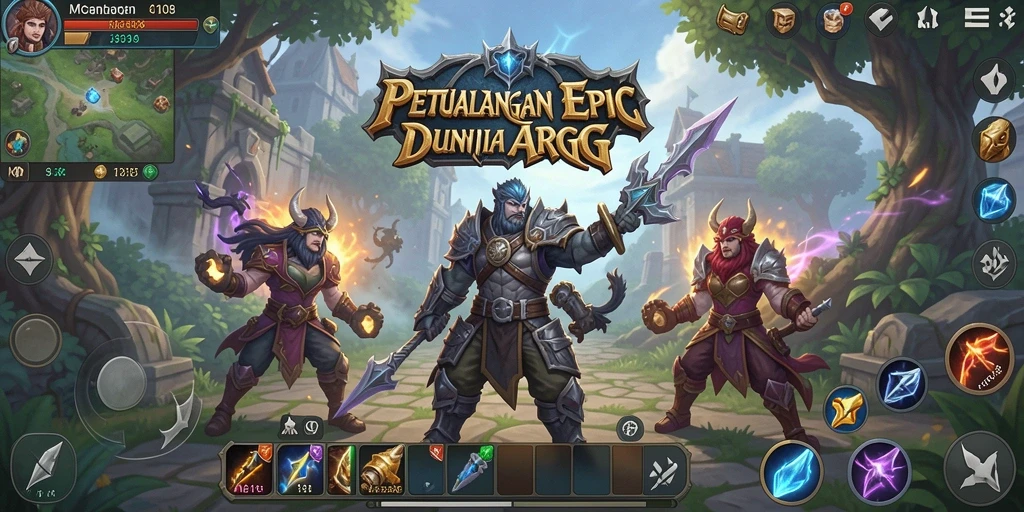 Tangkapan layar menampilkan aksi seru dalam gameplay ARPG MG108.