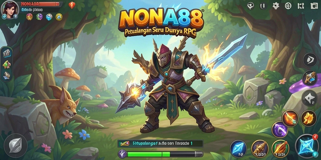 Tangkapan layar menunjukkan gameplay mendebarkan NONA88 di dunia RPG.
