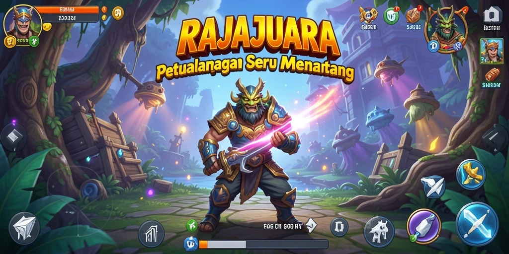 Screenshot RAJAJUARA menampilkan aksi seru dalam petualangan.