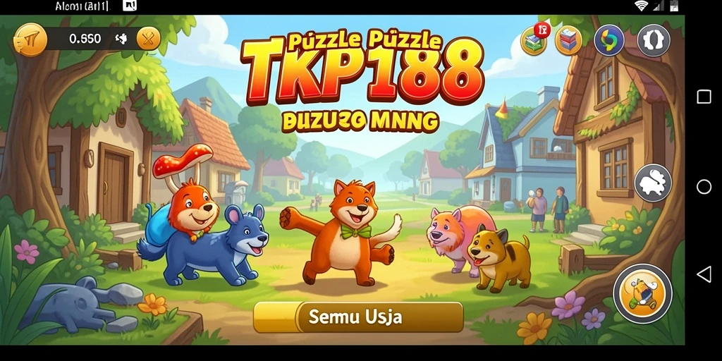 Screenshot gameplay TKP188 menunjukkan teka-teki yang menarik dan warna-warni.