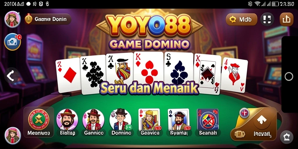 Tampilan gameplay dari <strong>YOYO88</strong>, menunjukkan serunya bermain Domino.